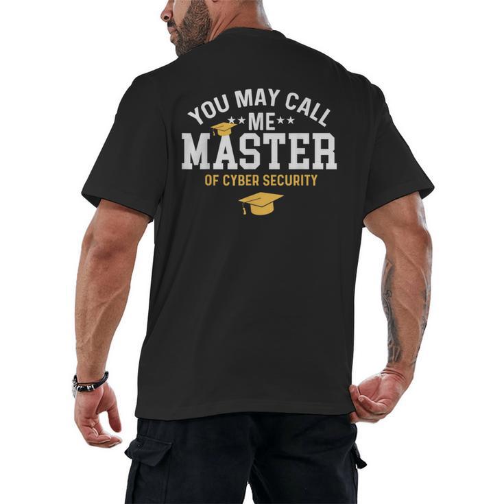 Funny Cyber Security Graduation You May Call Me Master Men's Back Print T-Shirt