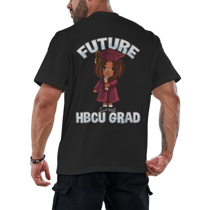 Future HBCU Grad Girl Wearing Graduation Gown Men's Back Print T-Shirt