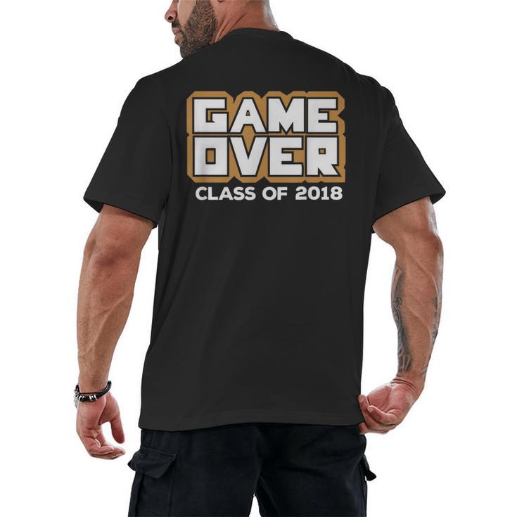 Game Over Class Of 2018 Graduation Shirt Men's Back Print T-Shirt