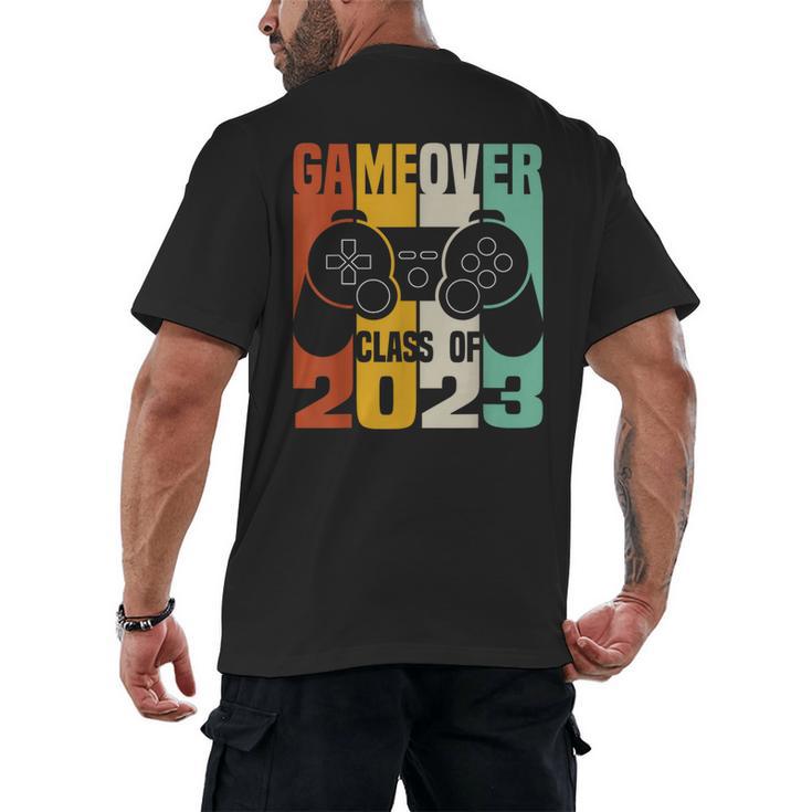 GAME OVER Class Of 2023 Video Games Vintage Graduation Gamer Men's Back Print T-Shirt