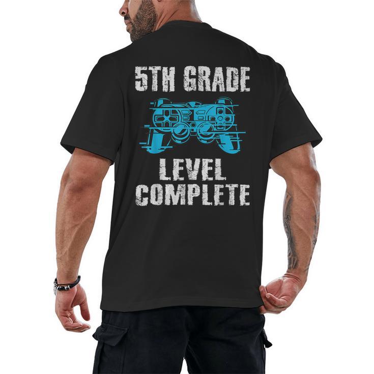 Gamer Graduation 5th Grade Level Complete Video Games Boys Men's Back Print T-Shirt