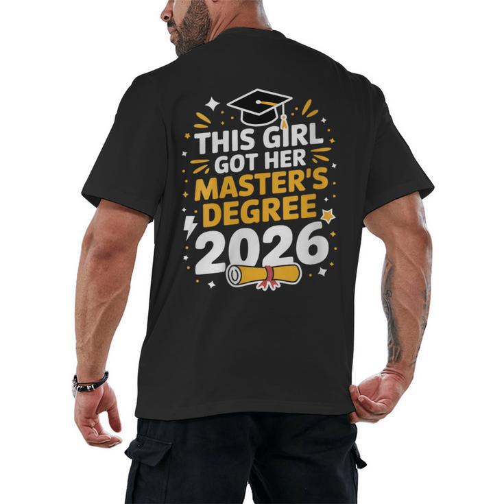 This Girl Got Her Masters Degree Graduation Mastered It 2026 Men's Back Print T-Shirt