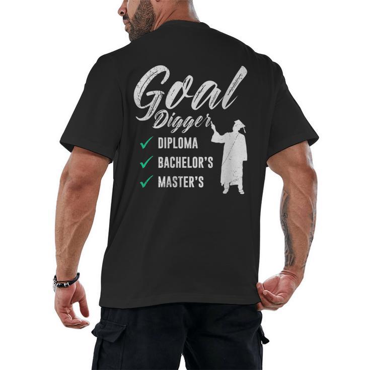 Goal Digger Diploma Master s Bachelor s Master Graduation Men's Back Print T-Shirt