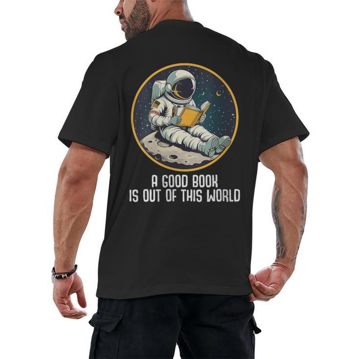 Good Book Is Out Of This World Space Reading Lover Men's Back Print T-Shirt