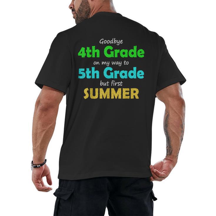 Goodbye 4th Grade On My Way To 5th Grade 2022 Graduation Men's Back Print T-Shirt