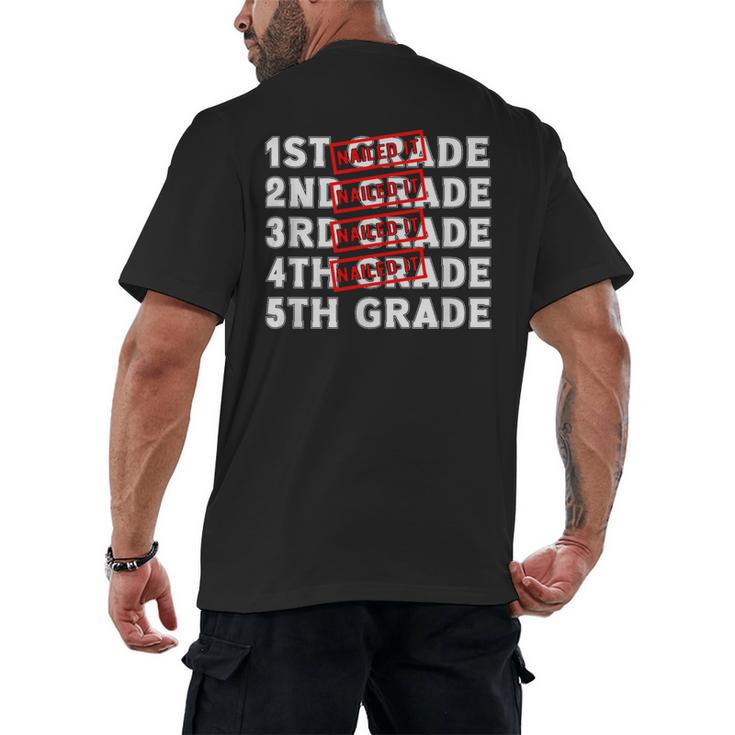 Goodbye 4th Grade Graduation Last Day School Hello 5th Grade Men's Back Print T-Shirt