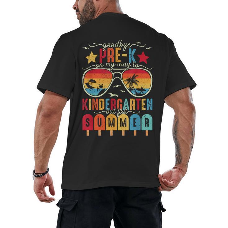 Goodbye Pre-k Graduation Kindergarten Summer Break Graduate Men's Back Print T-Shirt
