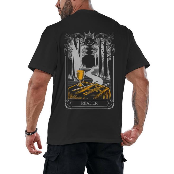 Gothic Book Lover Skeleton Men's Back Print T-Shirt