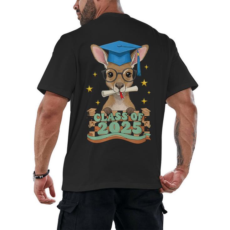 Graduate Kangaroo Class Of 2025 Kids Graduation Men's Back Print T-Shirt