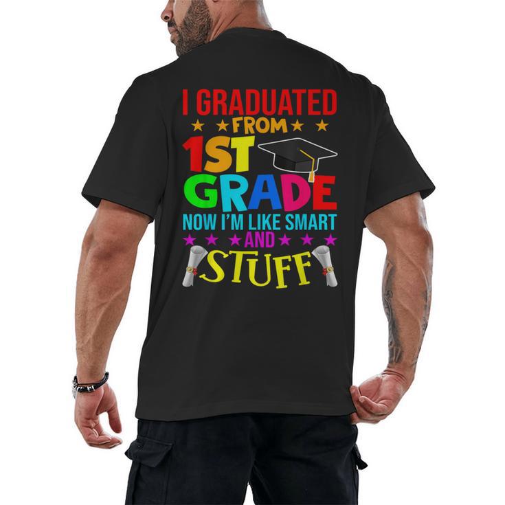 I Graduated From 1st Grade Graduation Matching Student Men's Back Print T-Shirt