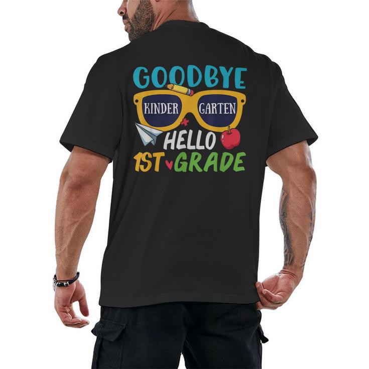 Graduation Shirt Goodbye Kindergarten Hello 1st Grade School Men's Back Print T-Shirt