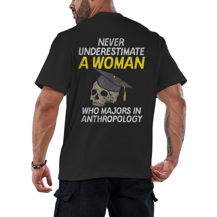 Graduation Student Who Majors In Anthropology Men's Back Print T-Shirt