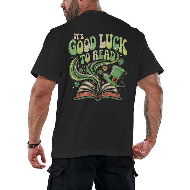 Groovy It's Good Luck To Read St Patrick's Day Book Lucky Men's Back Print T-Shirt