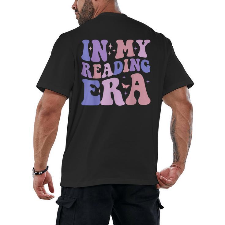 Groovy In My Reading Era Book Lovers Book Reader Men's Back Print T-Shirt
