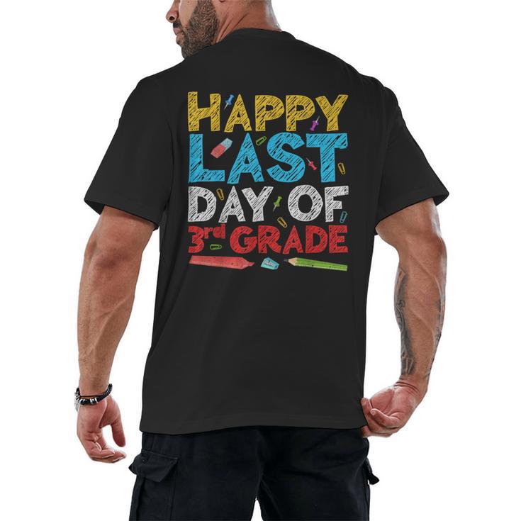 Happy Last Day Of 3rd Grade Shirt Third Grade Graduation Men's Back Print T-Shirt