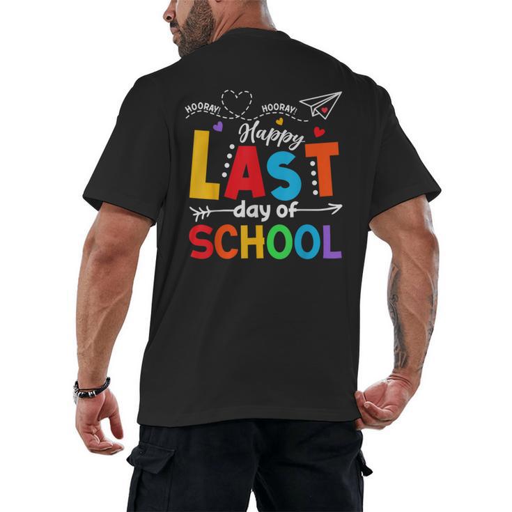 Happy Last Day Of School Teacher Women Student Graduation Men's Back Print T-Shirt