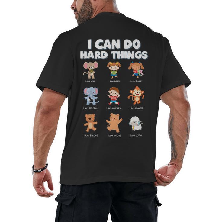 I Can Do Hard Things Children's Book Characters Men's Back Print T-Shirt