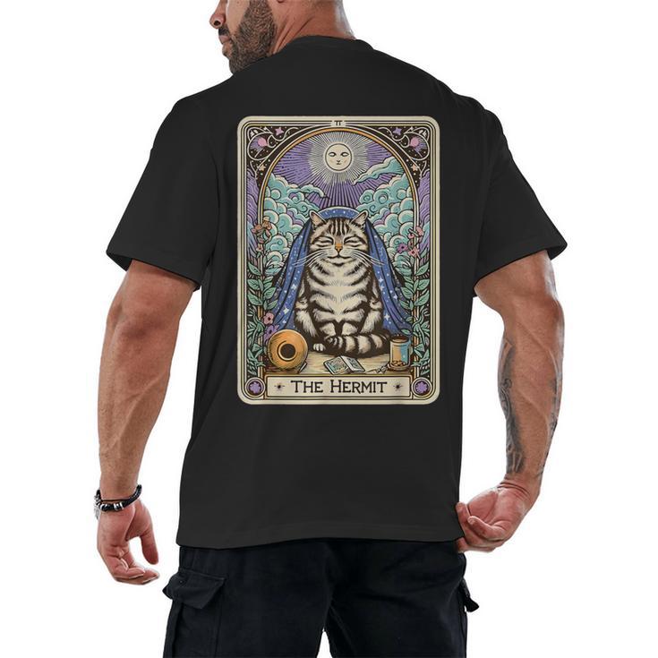 The Hermit Cat Tarot Card Introvert By Georgi Men's Back Print T-Shirt