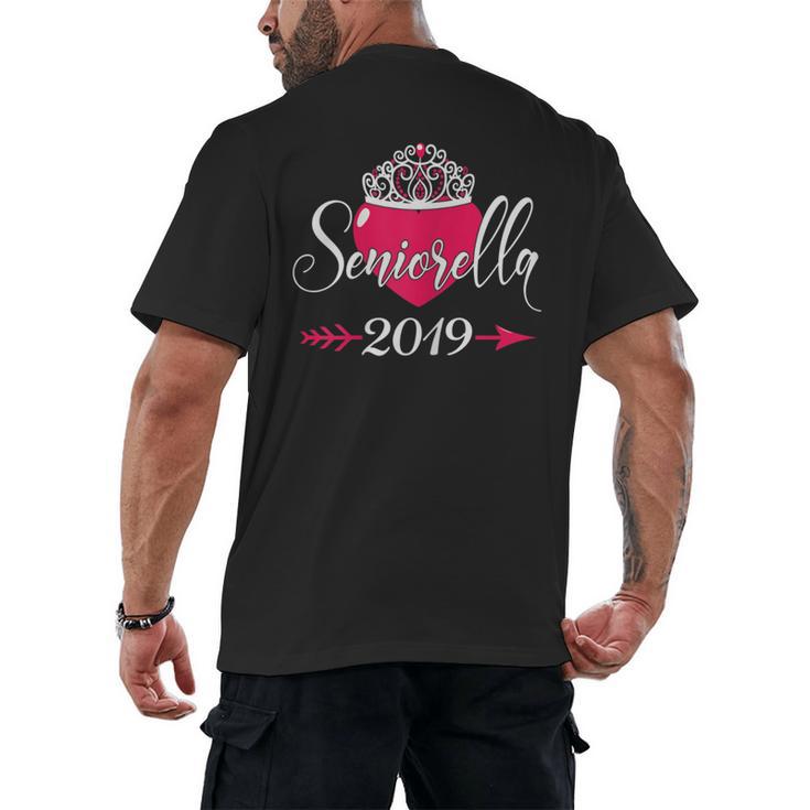High School 2019 Senior Graduation Shirt Girls Daughter Men's Back Print T-Shirt