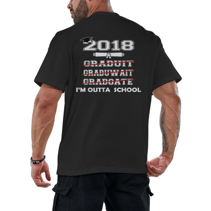 High School Graduation T Shirt College Graduation Men's Back Print T-Shirt