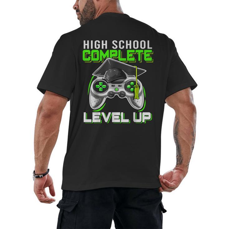 High School Level Complete Class Of 2024 Graduation Men's Back Print T-Shirt