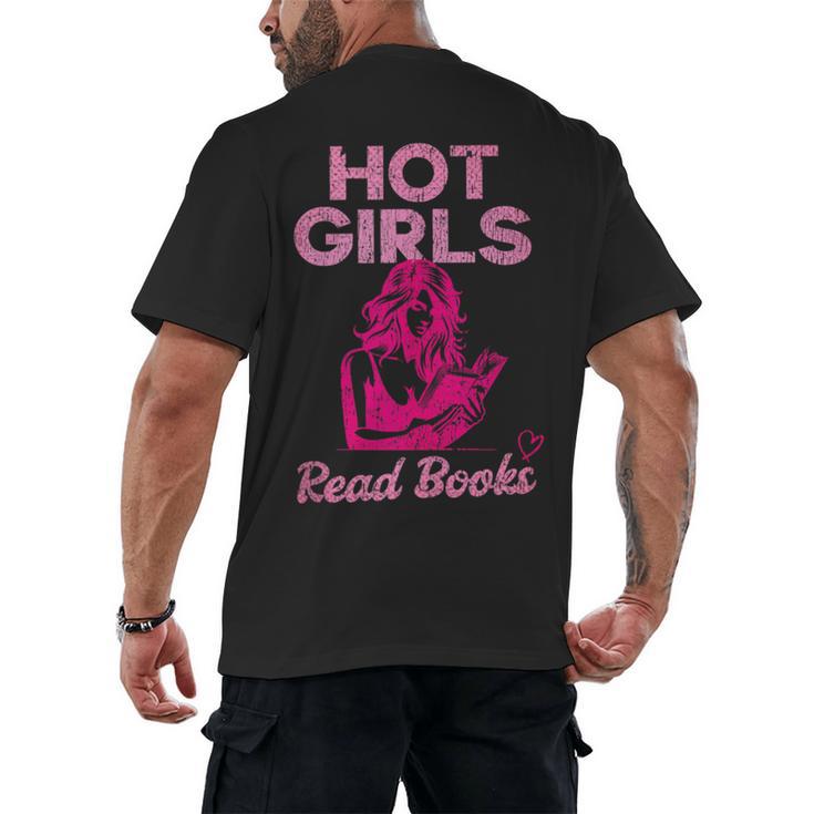 Hot Girls Read Books Cute Book Reader Women Men's Back Print T-Shirt