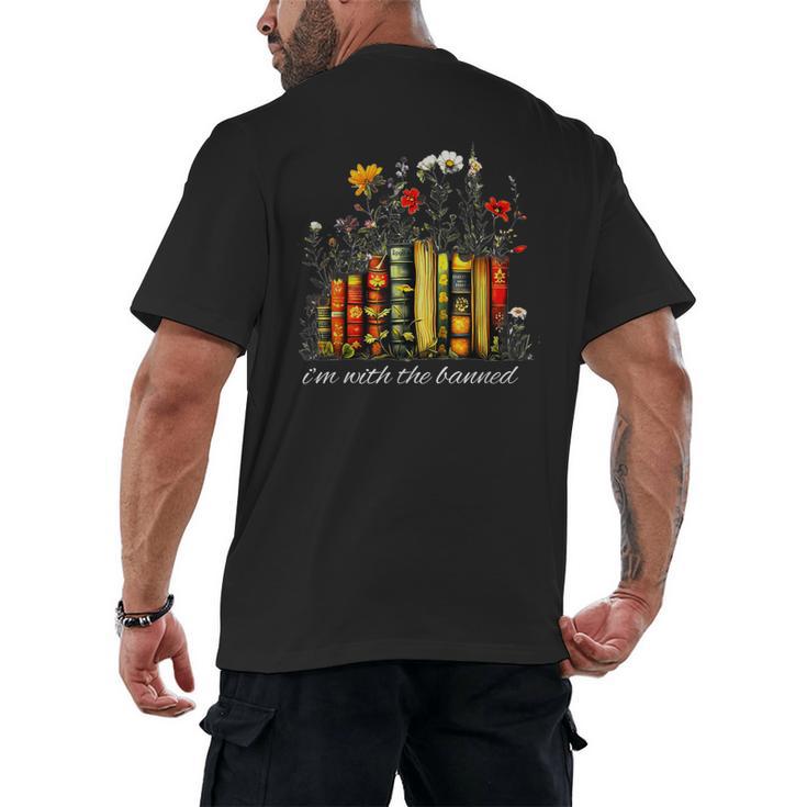 I'm With The Banned Banned Books Colorful Literary Fr Men's Back Print T-Shirt