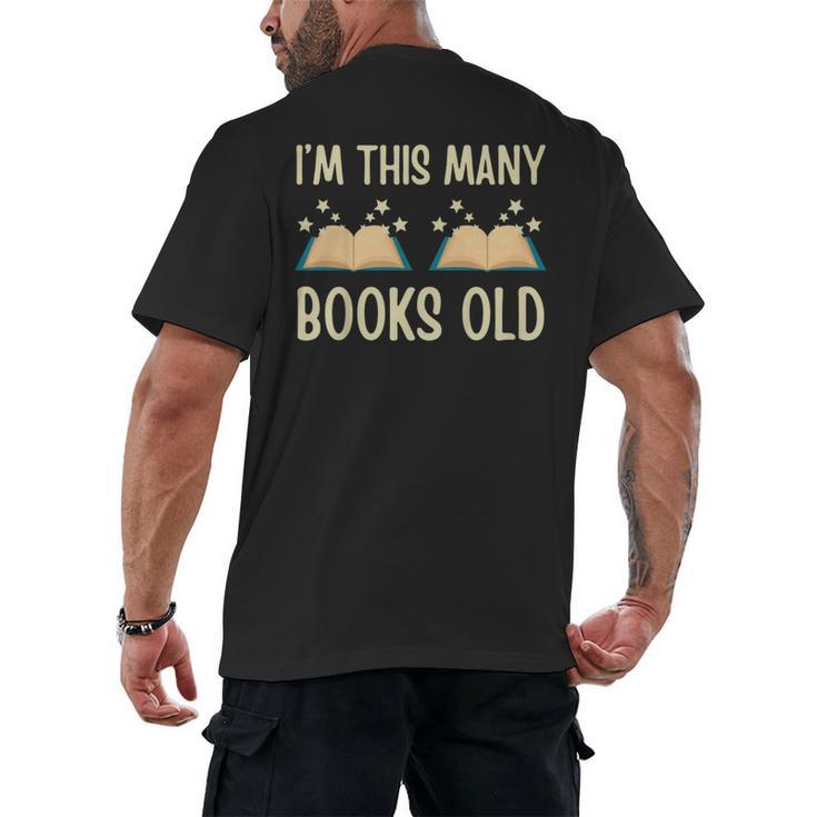 I'm This Many Books Old Read Book 2nd Birthday 2 Years Old Men's Back Print T-Shirt