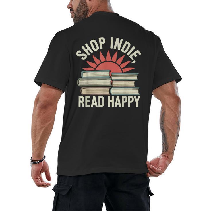 Independent Bookstore Fans Shop Local Literary Community Men's Back Print T-Shirt