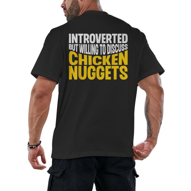 Introvert Antisocial Chicken Nugget Lover Foodie Men's Back Print T-Shirt