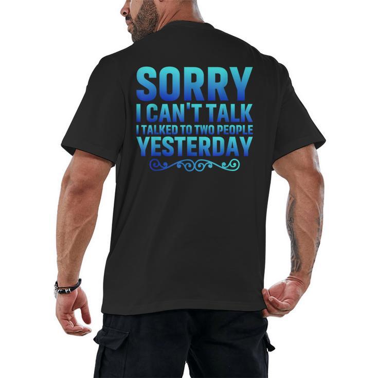 Introvert Antisocial Sarcasm Introverts Anti Social Men's Back Print T-Shirt