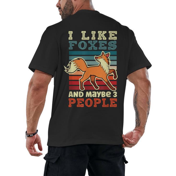Introvert Fox Animal Lover Saying Loner Antisocial Men's Back Print T-Shirt