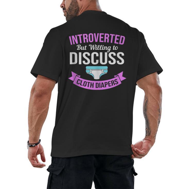 Introvert Hippie Mom Cloth Diapers Crunchy Mama Men's Back Print T-Shirt