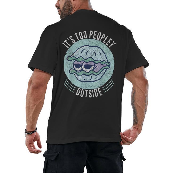 Introvert Too Peopley Anti-Social Shy Person Men's Back Print T-Shirt