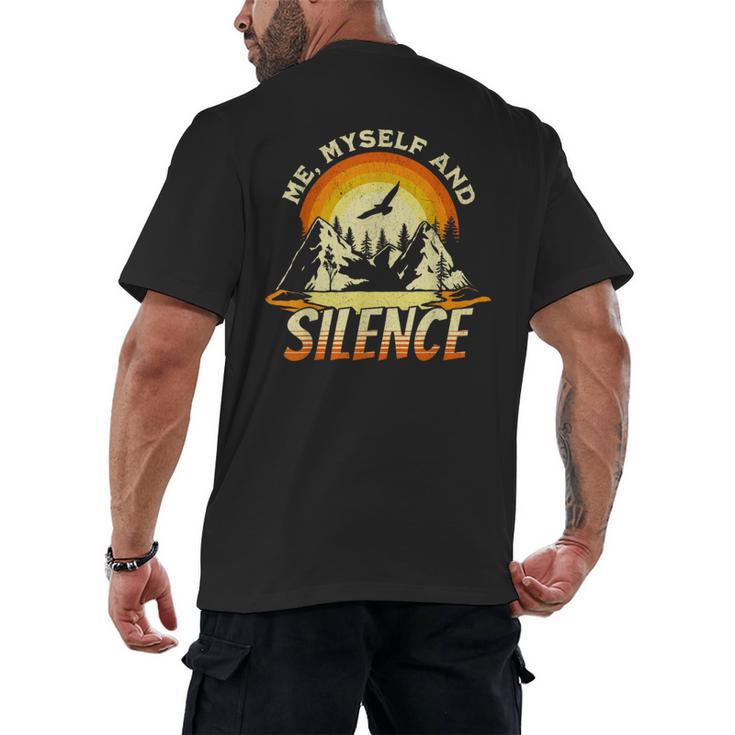 Introvert Relaxation Me Myself And Silence Mountain Vacation Men's Back Print T-Shirt