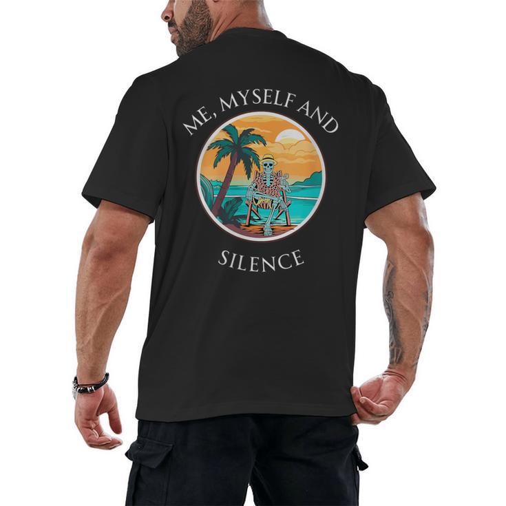 Introvert Relaxation Me Myself And Silence Summer Vacation Men's Back Print T-Shirt
