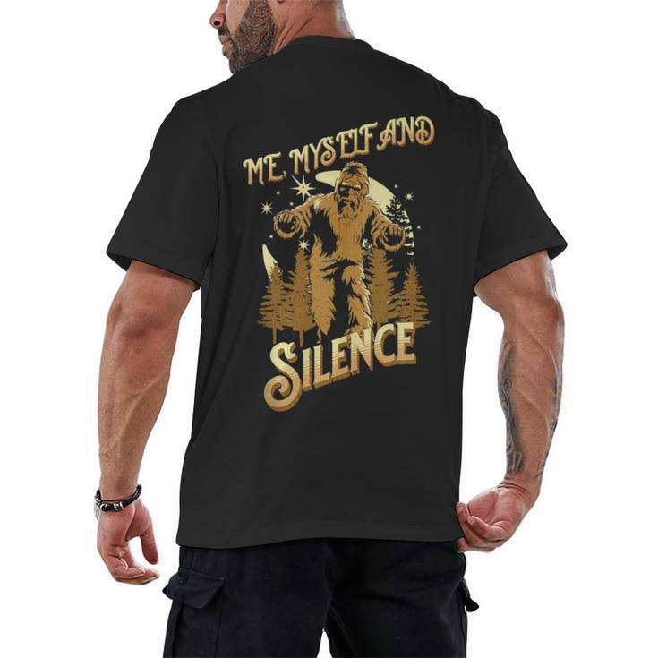 Introvert Relaxation Me Myself And Silence Vacation Bigfoot Men's Back Print T-Shirt