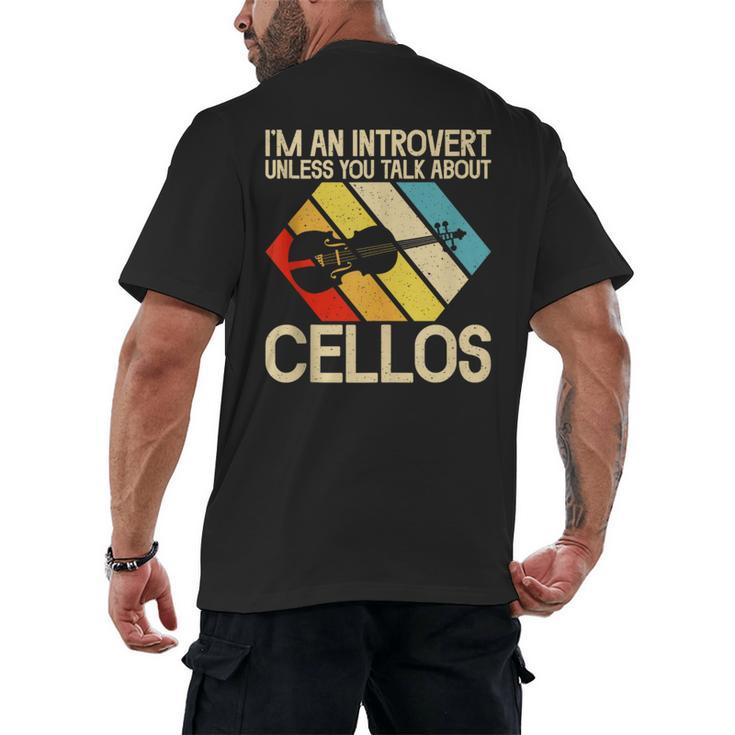 Im An Introvert Unless You Talk About Cellos Men's Back Print T-Shirt
