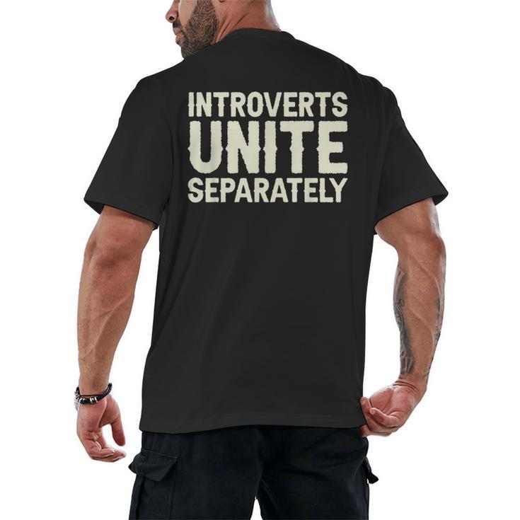 Introverts Unite Separately I Introvert Men's Back Print T-Shirt
