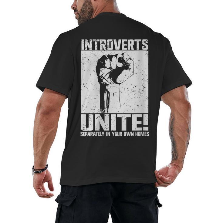 Introverts Unite Separately In Your Own Homes Introvert Men's Back Print T-Shirt