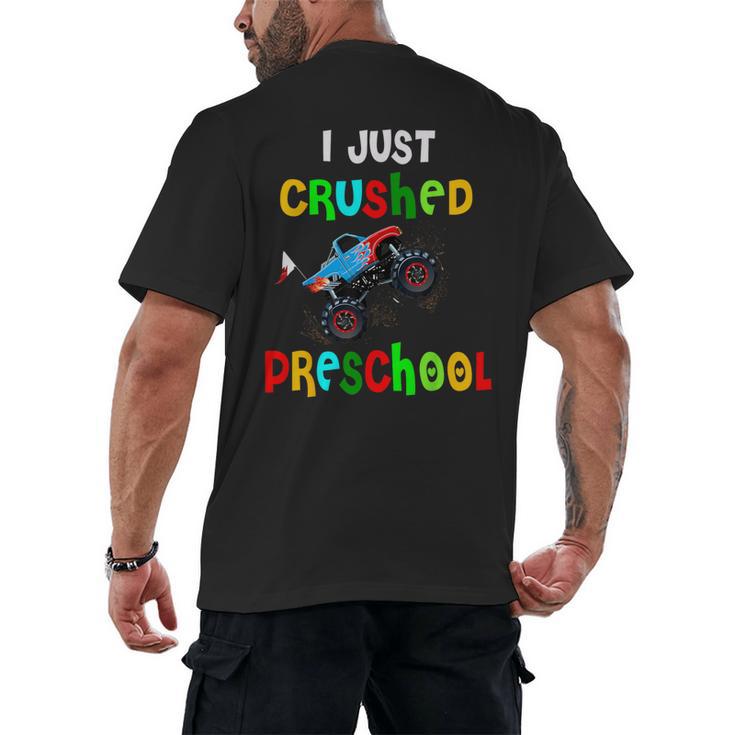 I Just Crushed Preschool Monster Graduation Men's Back Print T-Shirt