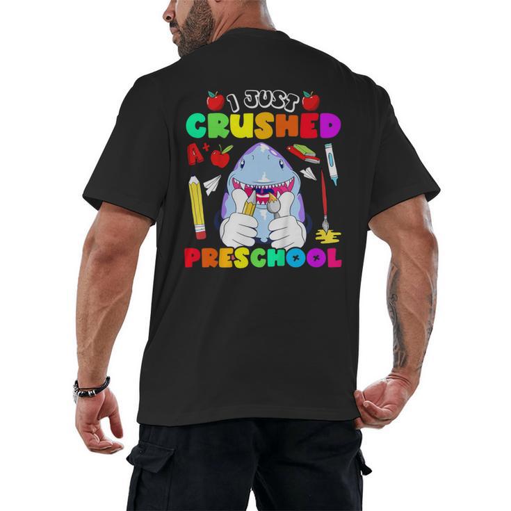 I Just Crushed Preschool Pre-K Preschoolers Graduation Men's Back Print T-Shirt