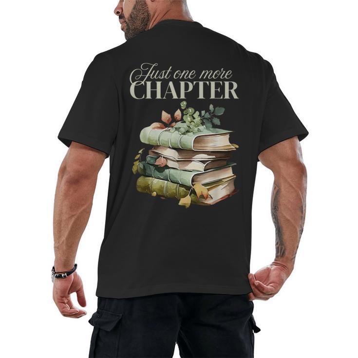 Just One More Chapter Book Lover Men's Back Print T-Shirt