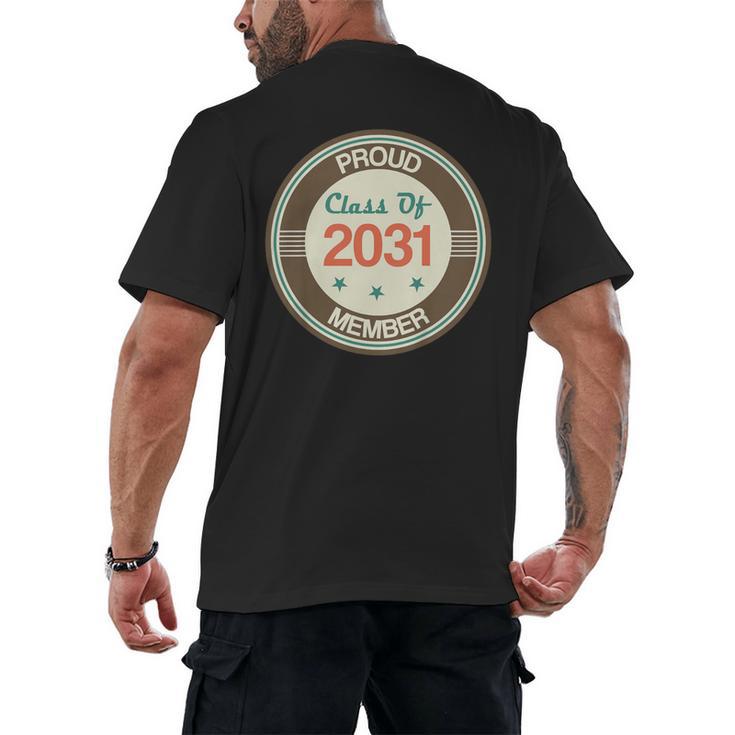 Kids Class Of 2031 Shirt Back To School Future Graduation Men's Back Print T-Shirt
