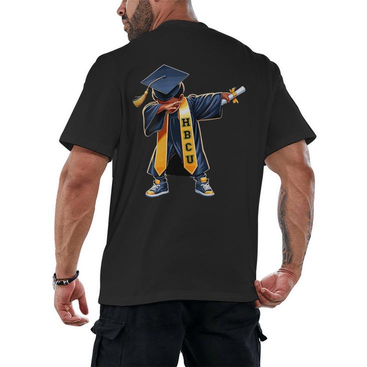 Kids HBCU Boys Grad Dabbing Graduation Men's Back Print T-Shirt