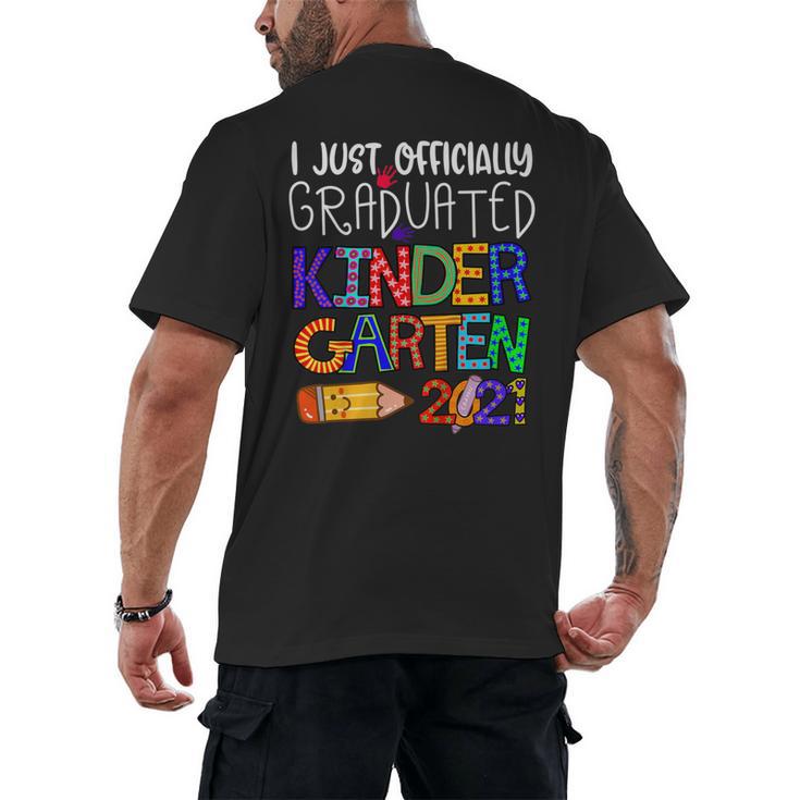 Kids Kindergarten Graduation Class Of 2021 Shirt I Just Graduated Men's Back Print T-Shirt