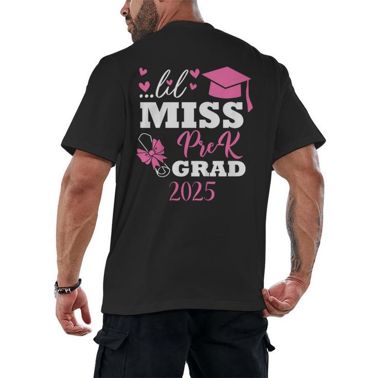 Kids Little Miss Pre-K Grad Preschool Prek Graduation 2025 Men's Back Print T-Shirt