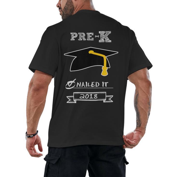 Kids Pre-K School Graduation Nailed It 2018 TShirt Boy Girl Men's Back Print T-Shirt