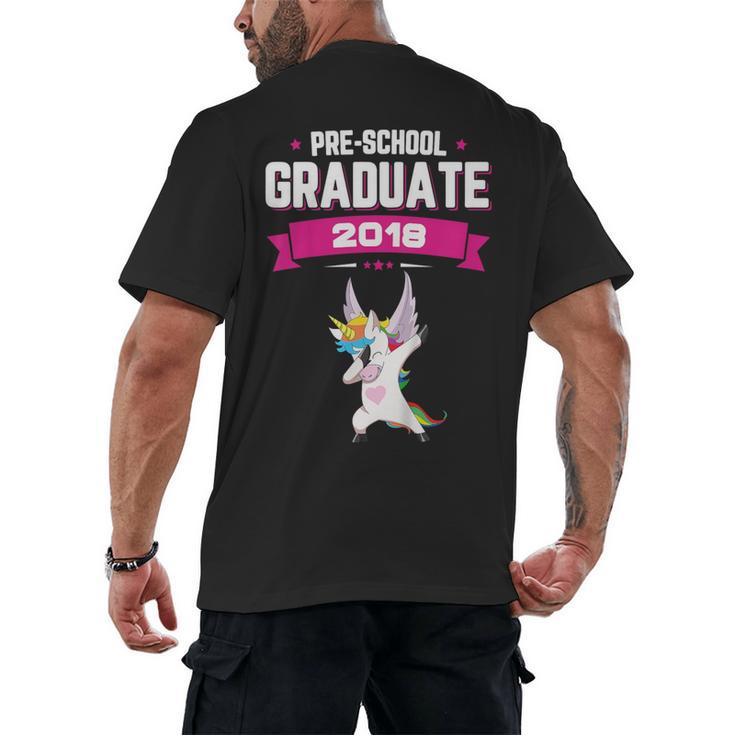 Kids Preschool Graduate 2018 Unicorn Dab Graduation Pre-K TShirt Men's Back Print T-Shirt