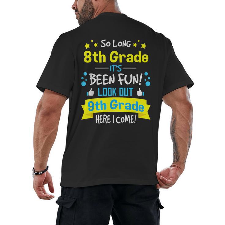 Kids So Long 8th Grade Graduation Here I Come 9th Grade Men's Back Print T-Shirt